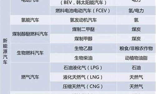 新能源燃料有哪些种类_新能源汽车燃料种类